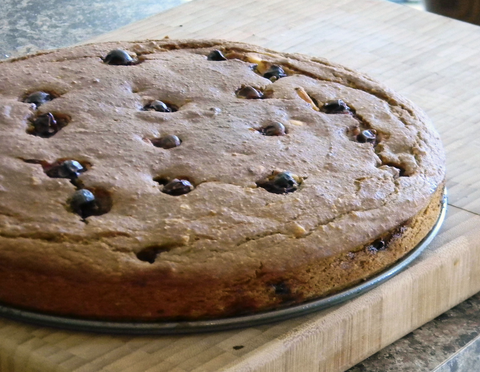 Warm Almond Cake with Grapes